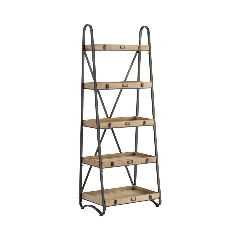 Crestview Collection Voyager Metal and Wood Tiered Etagere