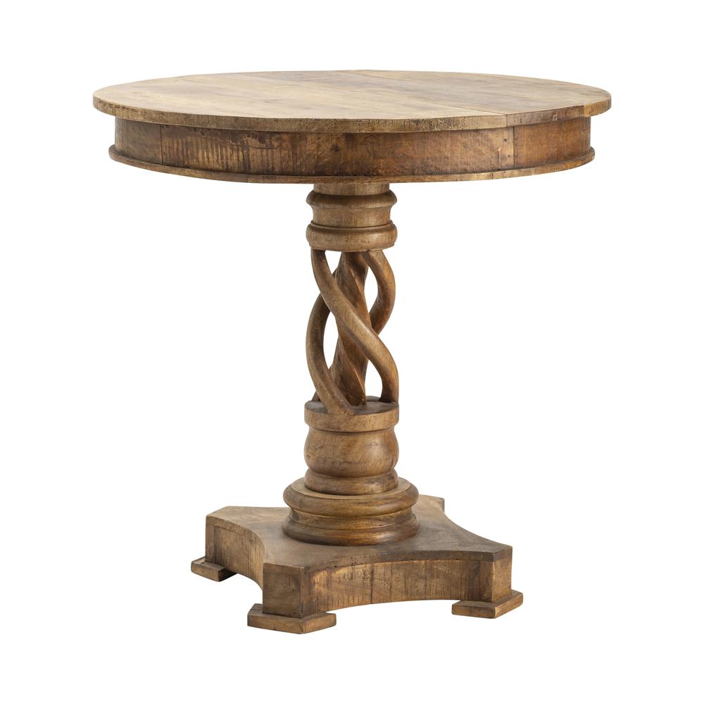 Crestview Collection Bengal Manor Mango Wood Twist Accent Table Furniture, Brown