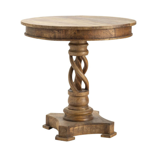 Crestview Collection Bengal Manor Mango Wood Twist Accent Table Furniture, Brown