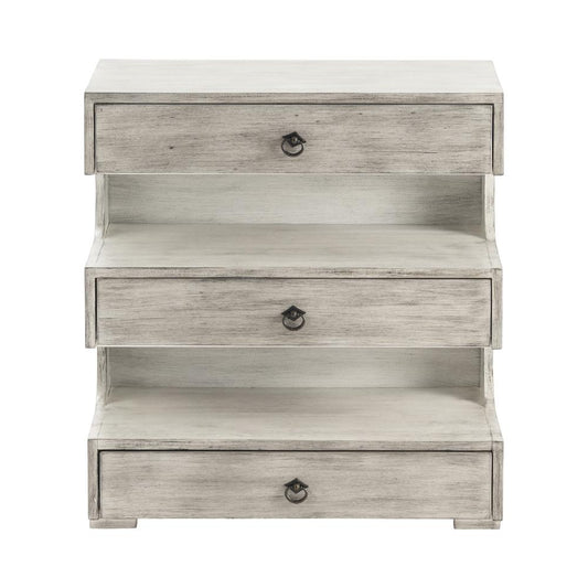 Annapolis 3 Drawer Chest Made Gray Acacia Wood