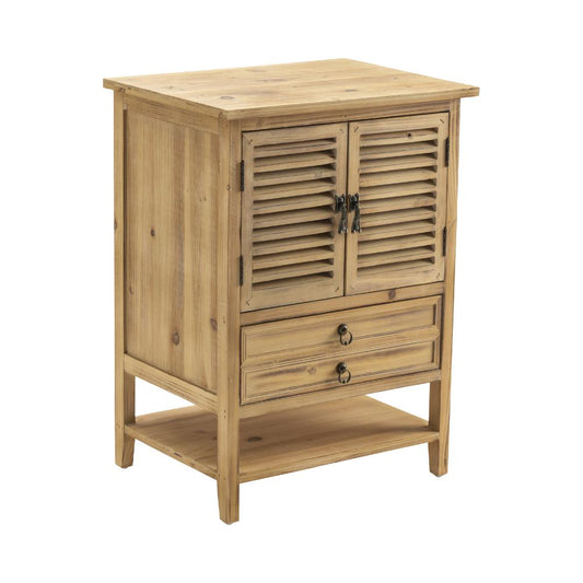 Crestview Collection Jackson 2-Door Weathered Oak Bedside Accent Table