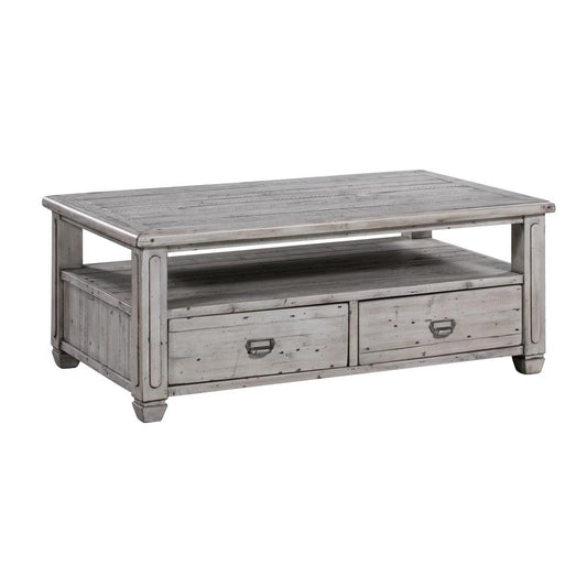 Crestview Collection 2 Push Through Drawer Rectangle Cocktail Table