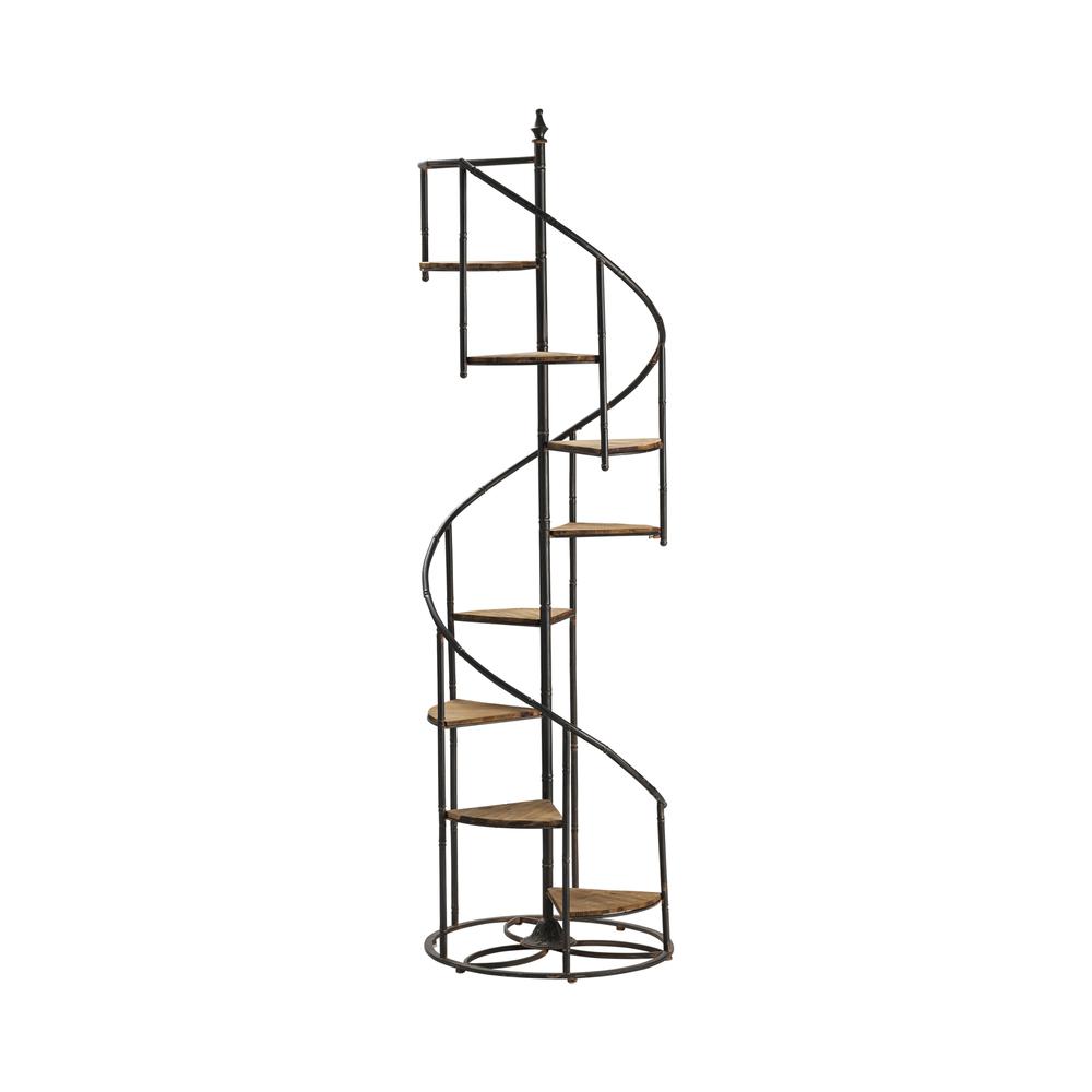 Crestview Collection Darby Spiral Staircase Metal and Wood Display Piece