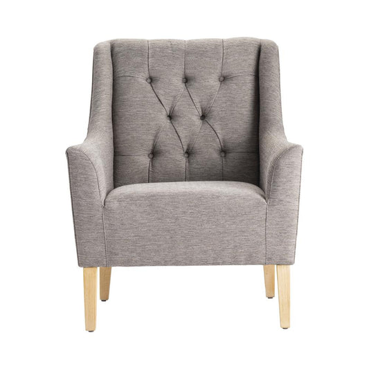 Crestview Collection Andover Upholstered Button Tufted Arm Chair Household