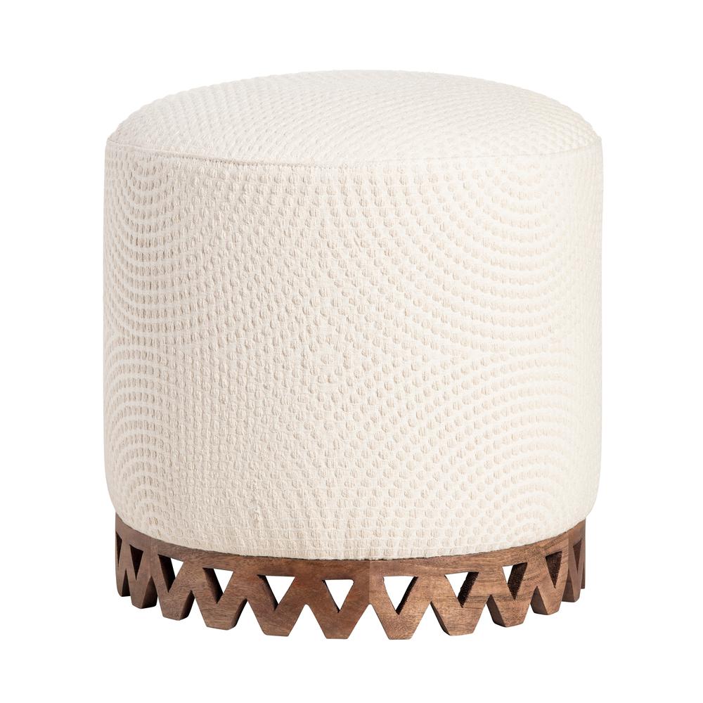 Lombox Cream Round Stool