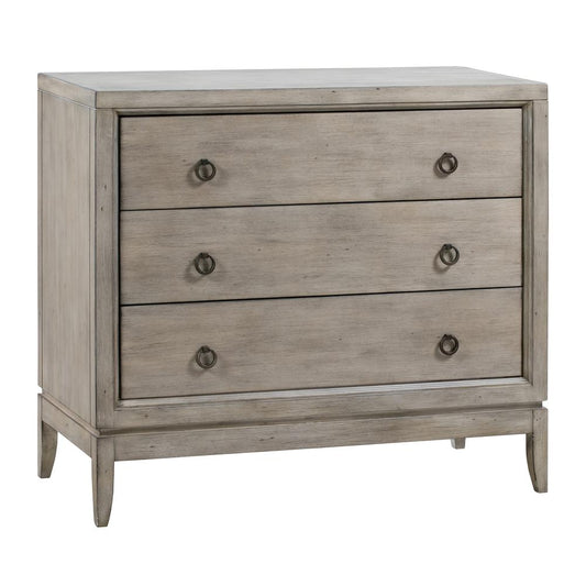 Crestview Collection Hawthorne Estate 3 Drawer Grey Wash Chest Accessories