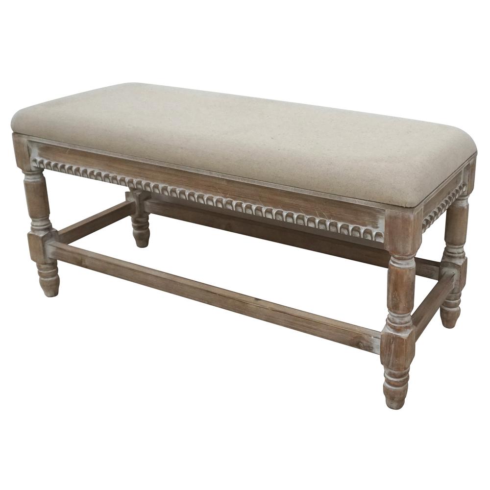 Crestview Collection Evolution Bench Brown Fir Wood 38.25 x 15 x 19