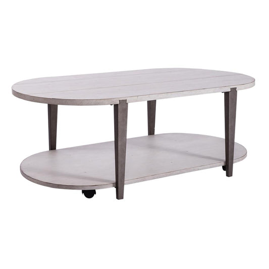 Oval Cocktail Table Farmhouse White