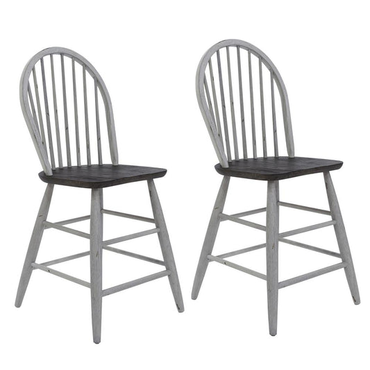 Farmhouse Windsor Back Counter Chair- Set of 2