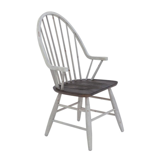 Farmhouse Windsor Back Arm Chair, W23 x D24 x H40, White