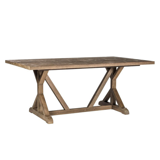 Carolina Lakes Trestle Table, W42 x D72 x H30, Grey