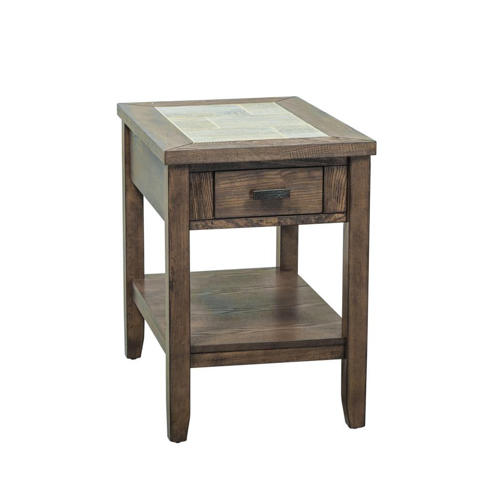 Mesa Valley Chair Side Table, W24 x D17 x H24, Medium Brown