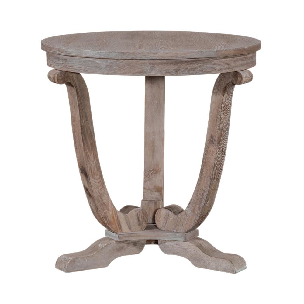 Greystone Mill End Table, 24" x 24" x 24", Light Gray