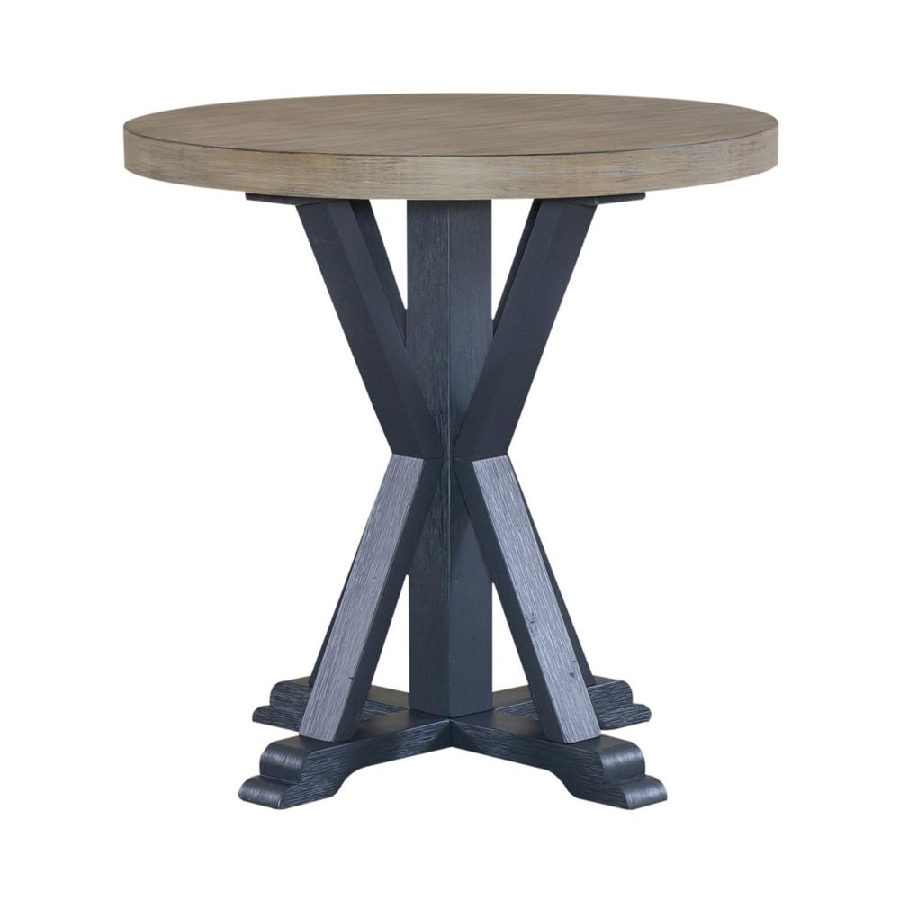 Round End Table- Navy