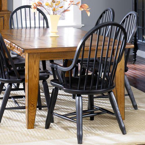 Opt 5 Piece Set (17-DR-O5PCS), Rustic Oak & Black Finish