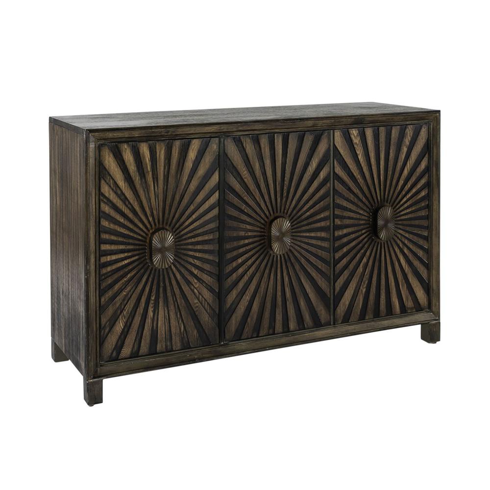 Chaucer 3 Door Accent Cabinet, Brown