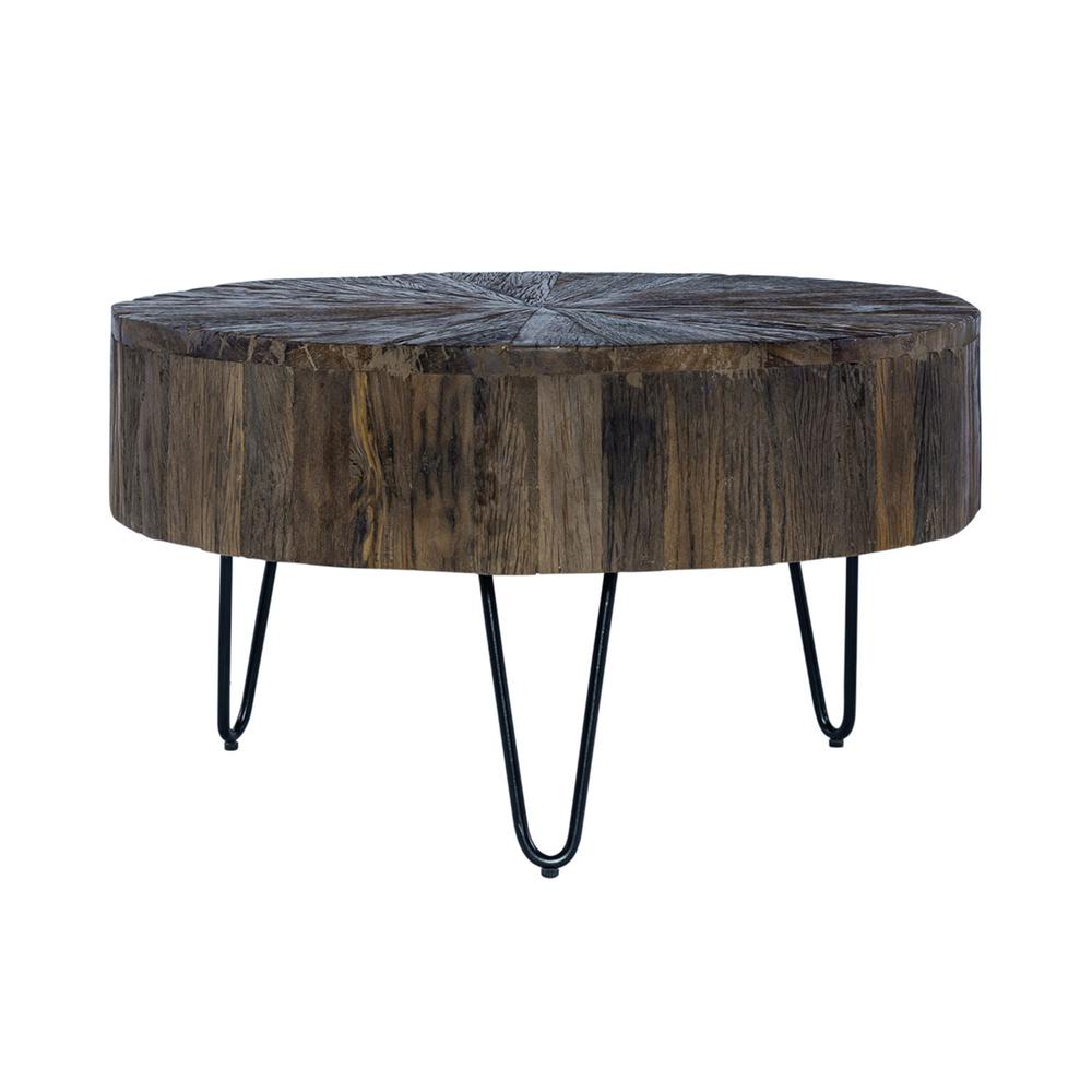 Canyon Accent Table, W30 x D30 x H17, Brown