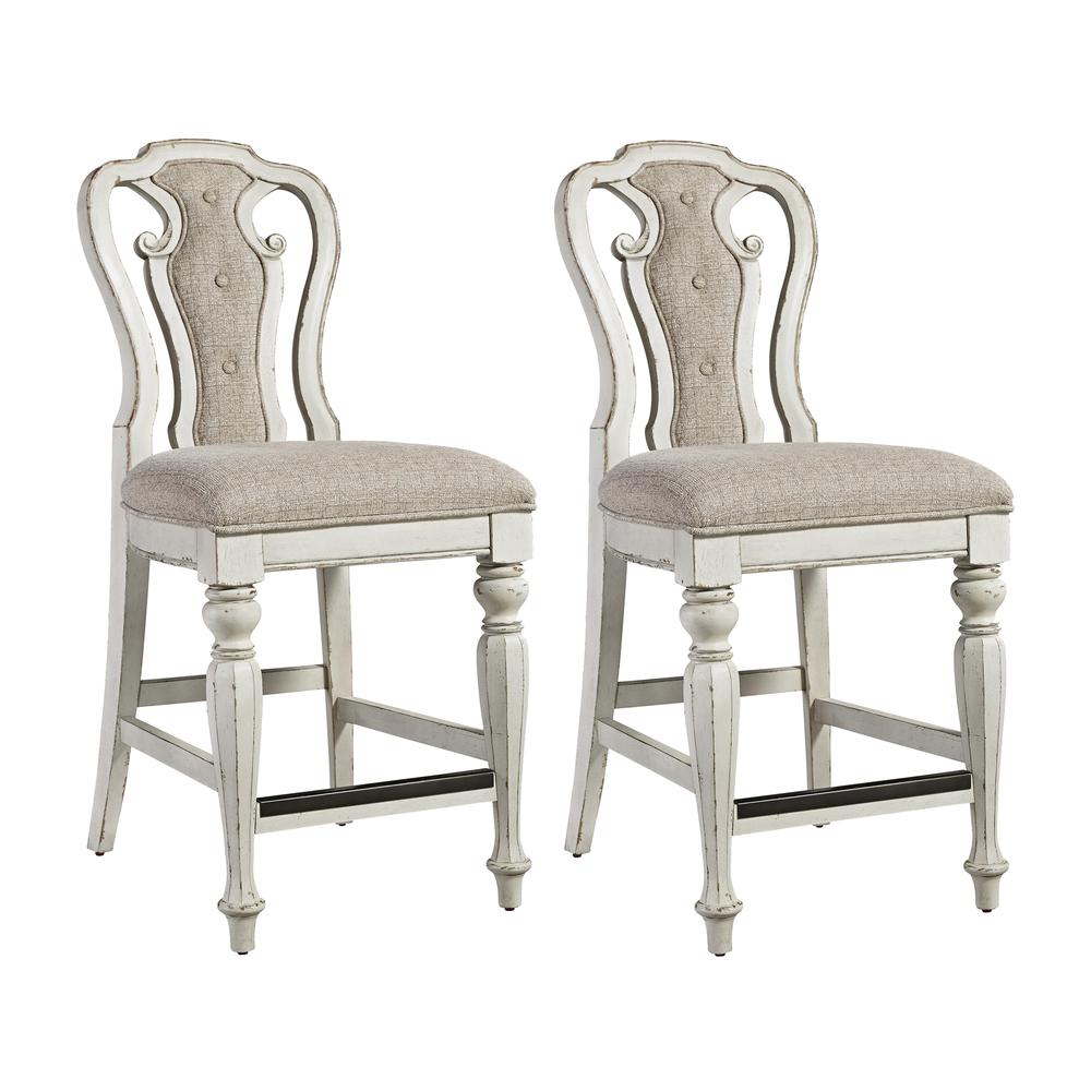 Magnolia Manor Counter Height Chair (RTA) (Set of 2), White