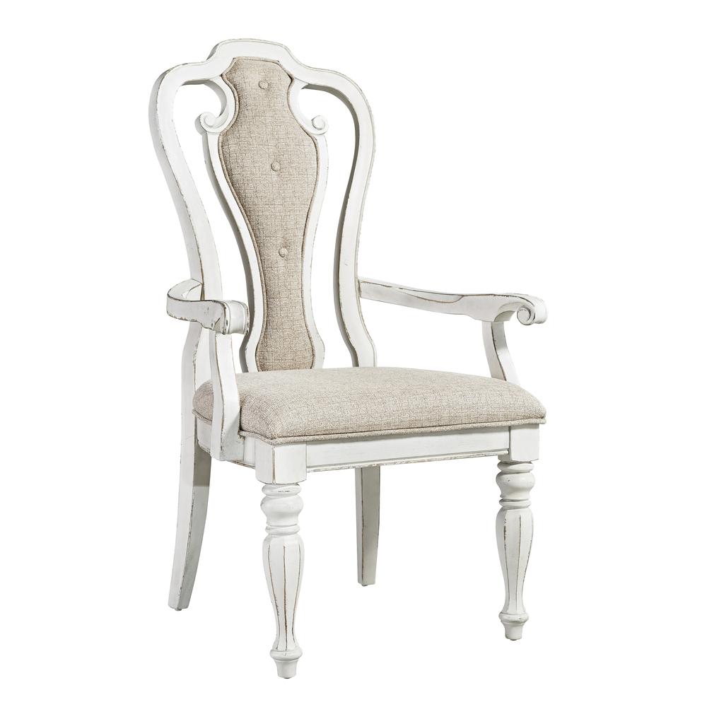 Magnolia Manor Splat Back Uph Arm Chair, W26 x D25 x H45, White