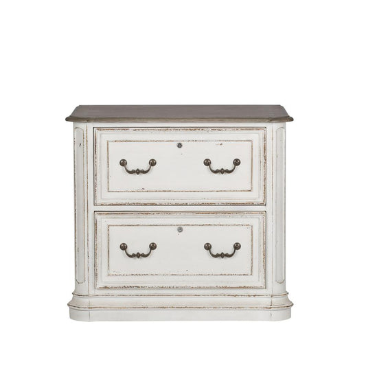 Magnolia Manor Jr Executive Media Lateral File, W34 x D22 x H31, White