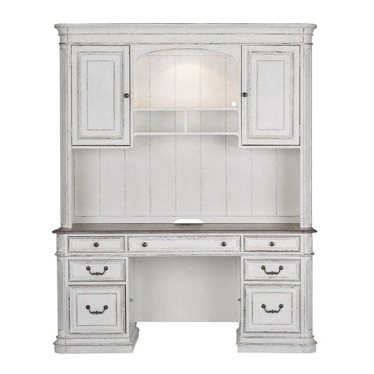 Magnolia Manor Complete 5 Piece Desk, White