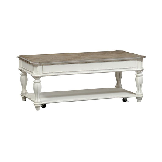 Magnolia Manor Lift Top Cocktail Table, Antique White