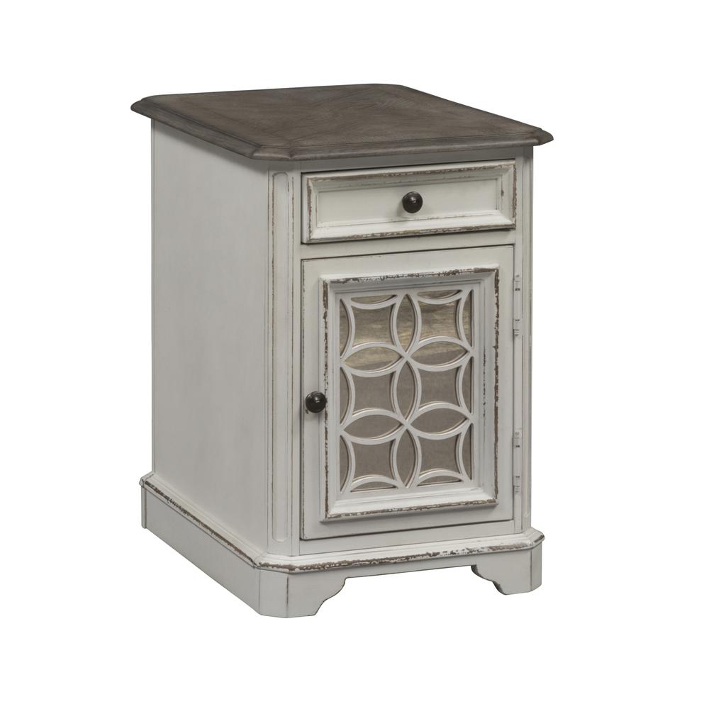 Magnolia Manor Chair Side Table, W18 x D25 x H26, White