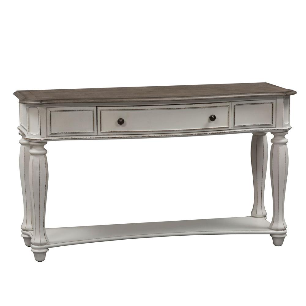 Magnolia Manor Sofa Table, W52 x D18 x H30, White