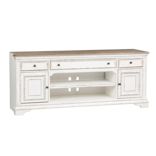 Magnolia Manor Entertainment TV Stand, W73 x D19 x H30, White