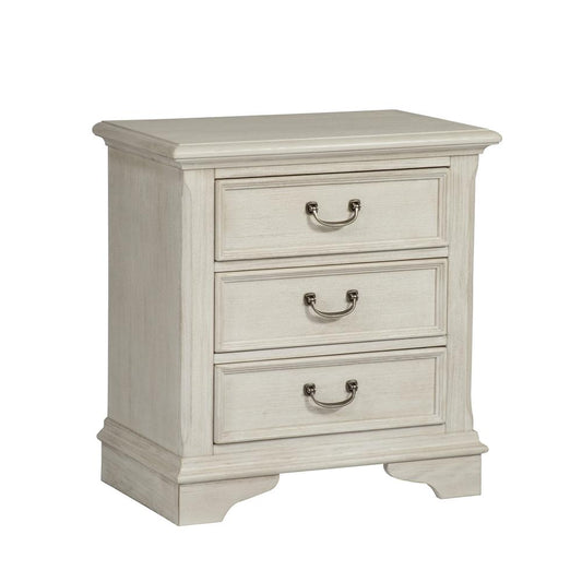 3 Drawer Night Stand, W28 x D17 x H30, White