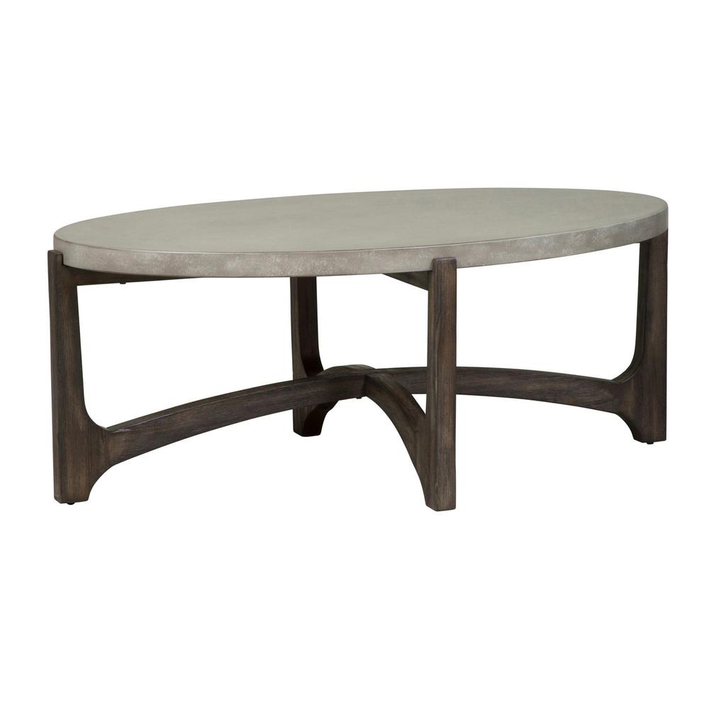 Cascade oval cocktail table