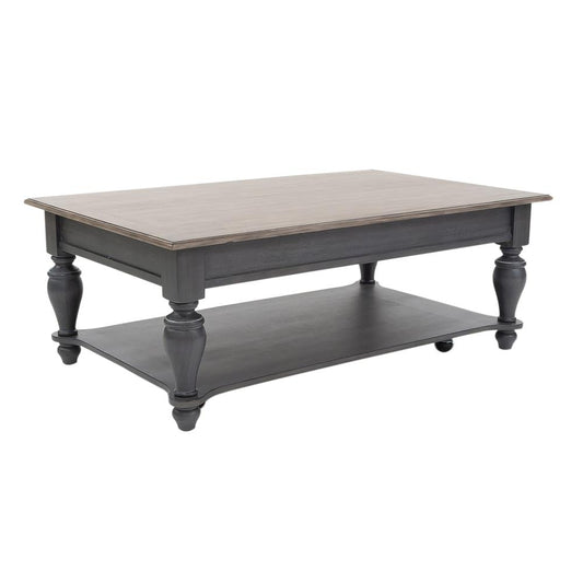 Rectangular Cocktail Table Traditional Grey