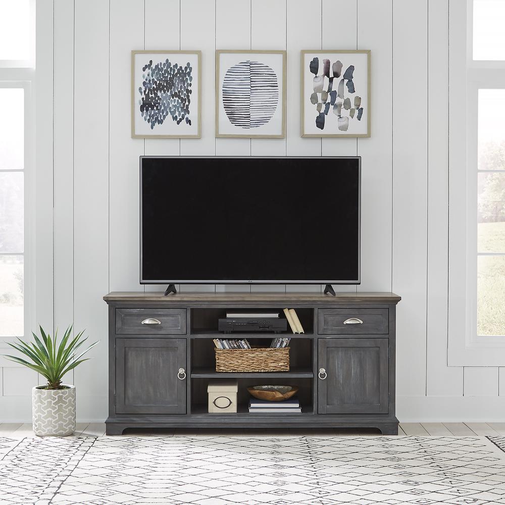 64 Inch Entertainment TV Stand Traditional Black