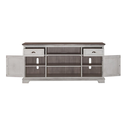 64 Inch Entertainment TV Stand Traditional White