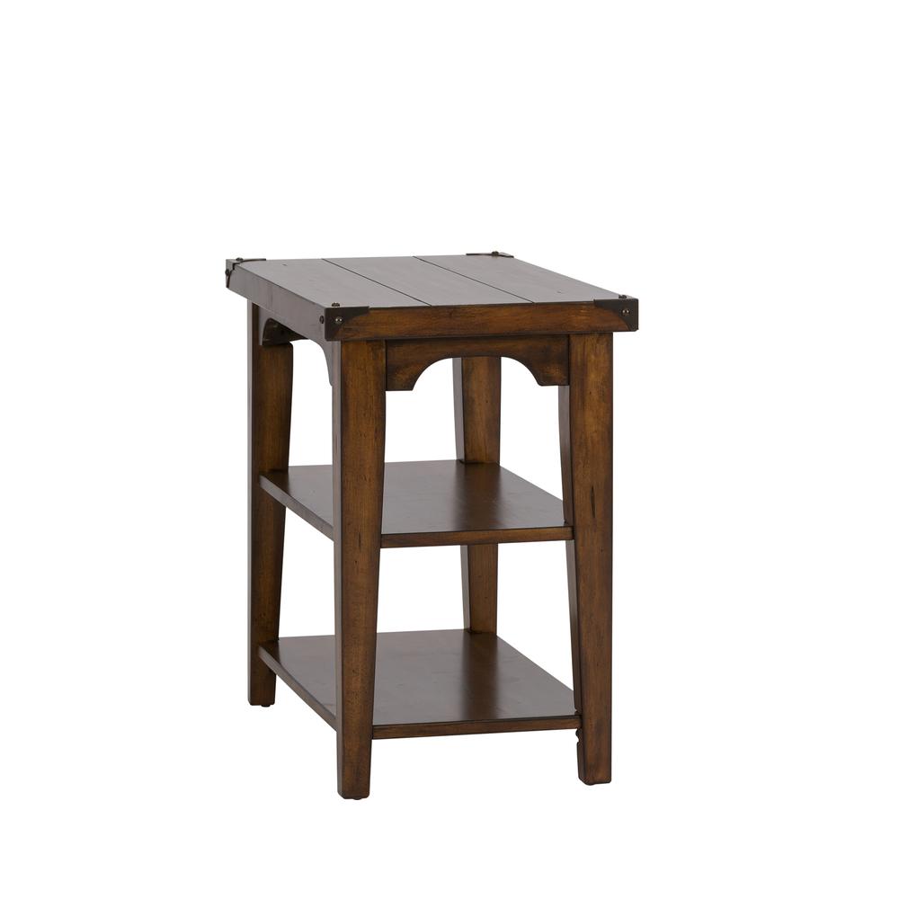 Aspen Skies Chair Side Table, 16" x 27" x 25", Medium Brown