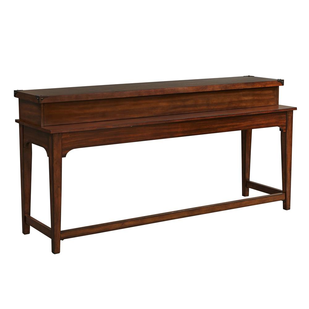 Aspen Skies Console Bar Table, W74 x D21 x H36, Medium Brown