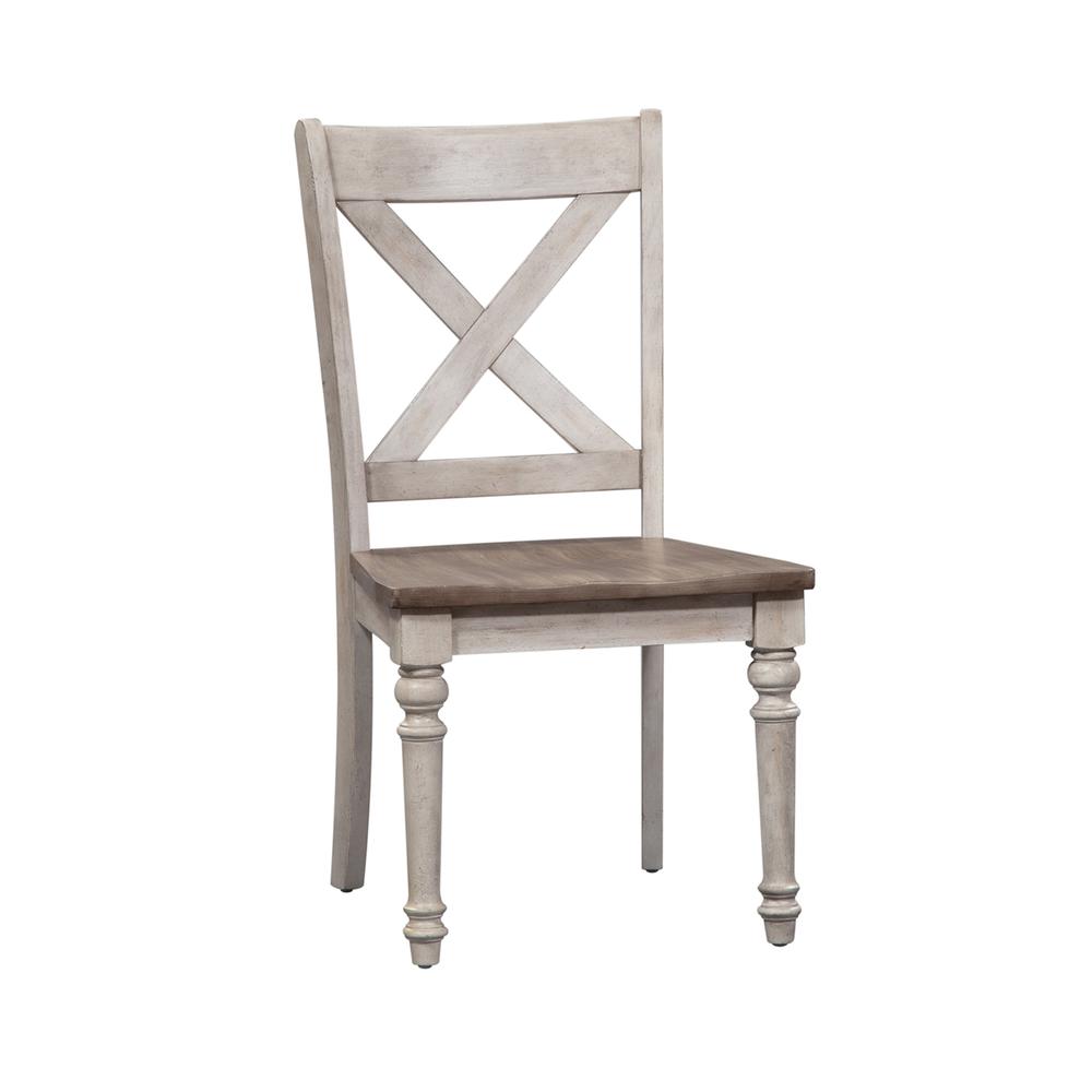 X Back Wood Seat Side Chair (RTA)