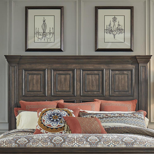 Queen Mansion Headboard Traditional Brown