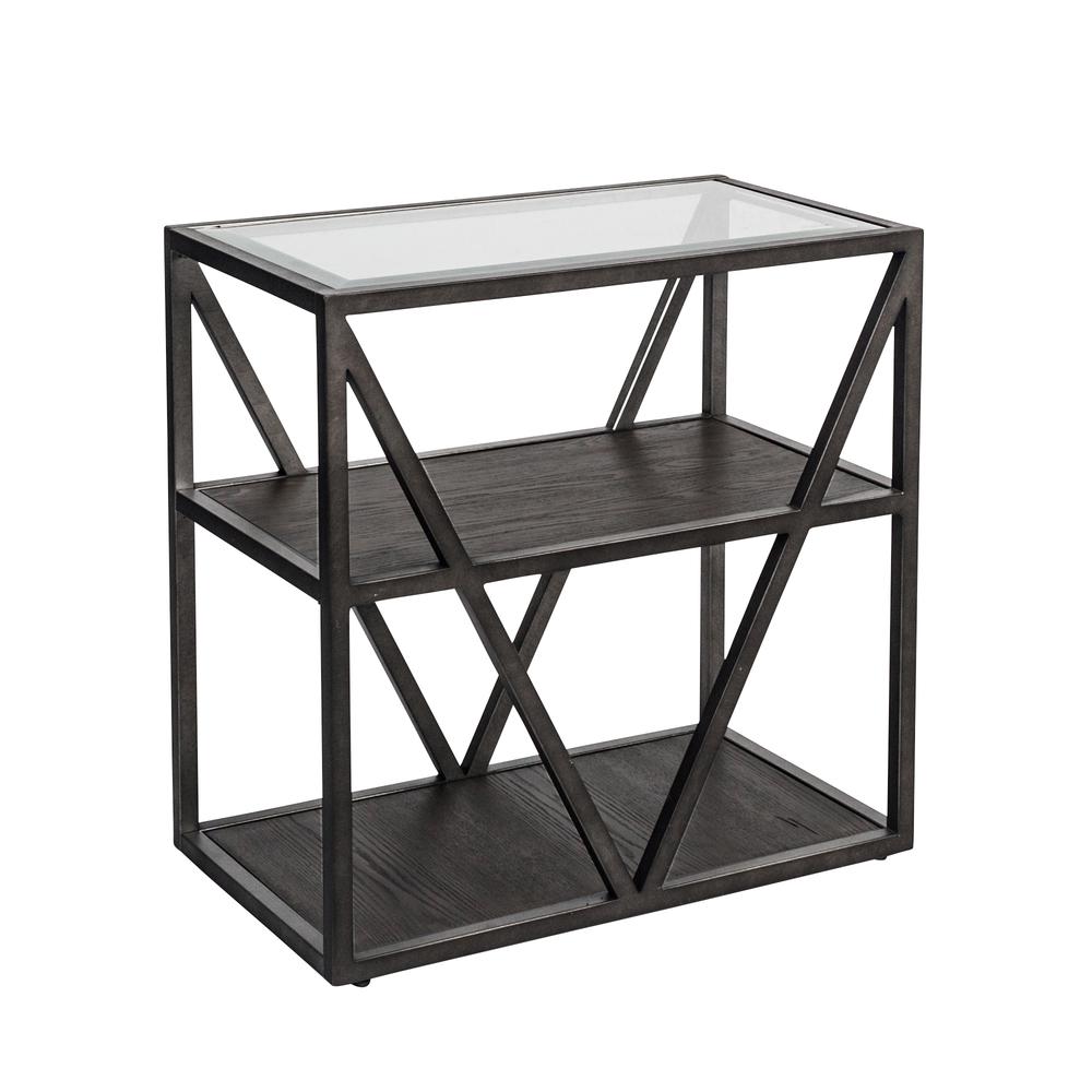 Arista Chair Side Table, W14 x D24 x H24, Medium Gray