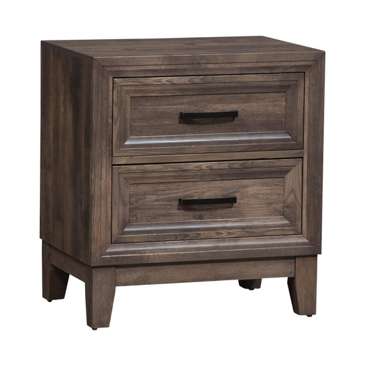 2 Drawer Night Stand, Cobblestone Finish