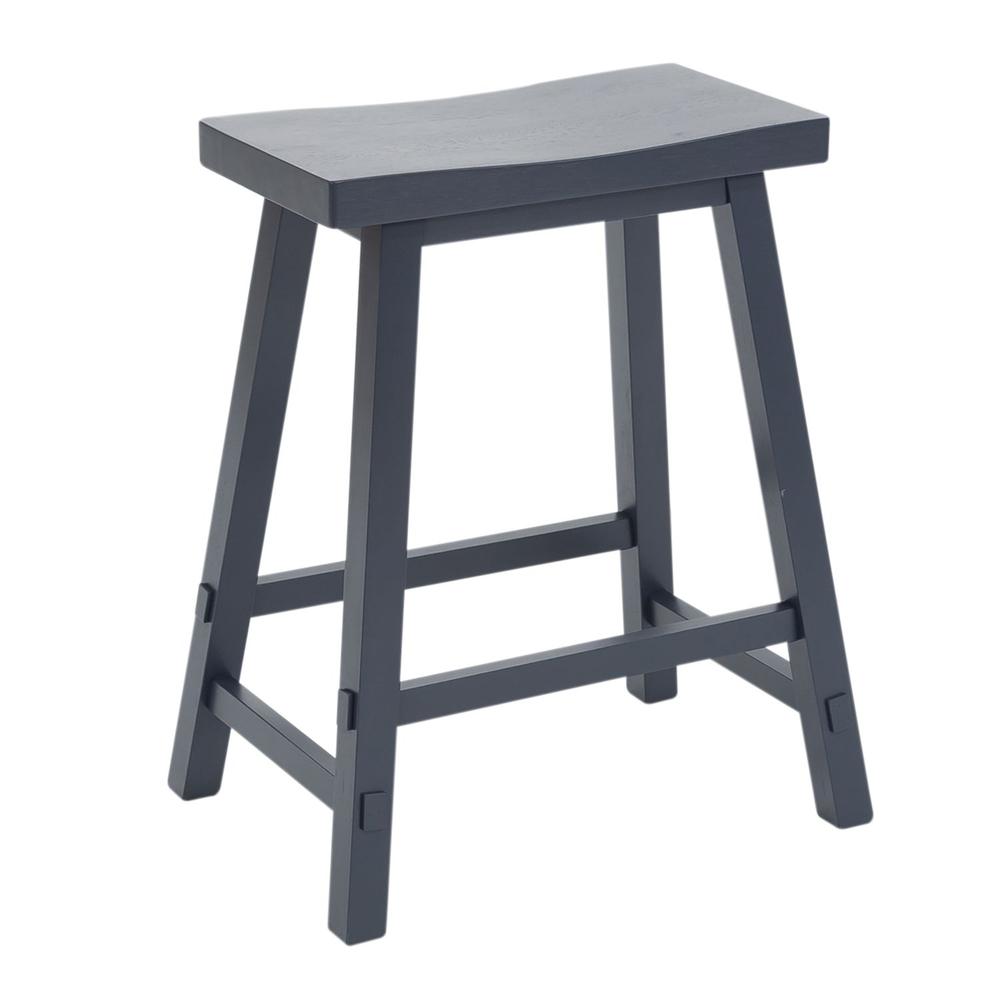 Creations II 24 Inch Sawhorse Counter Stool- Navy