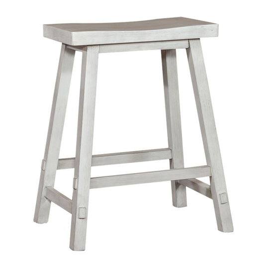 24 Inch Sawhorse Counter Stool - White