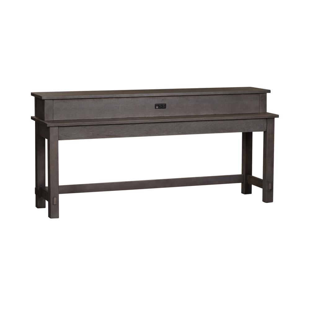 Modern Farmhouse Console Bar Table, W78 x D21 x H37, Dusty Charcoal