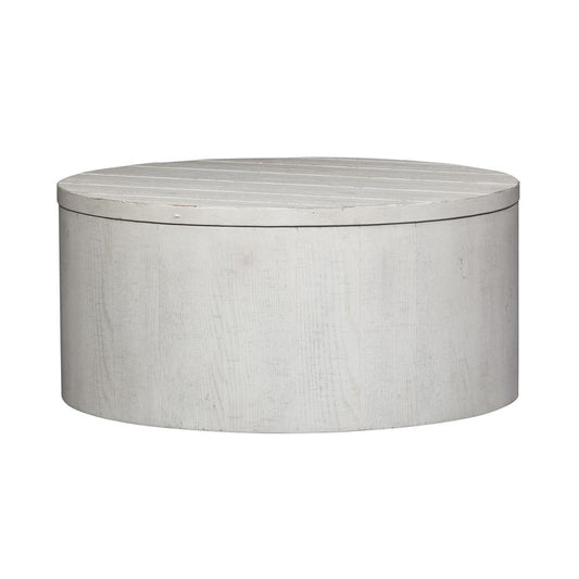 Drum Cocktail Table Farmhouse White