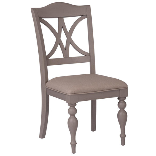 Summer House Slat Back Side Chair, W19 x D24 x H40, Dove Grey