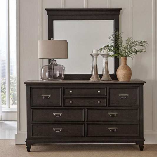 Allyson Park Dresser & Mirror Black