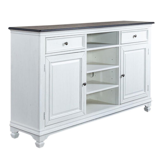 Allyson Park TV Console, 68" Highboy, White