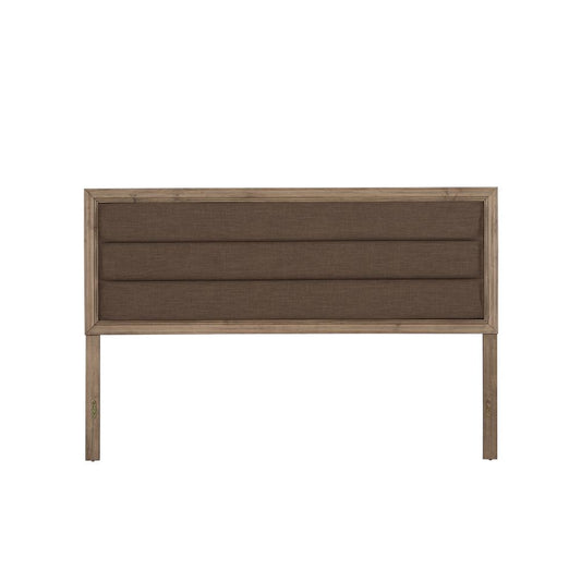 Queen Uph Panel Headboard Transitional Brown