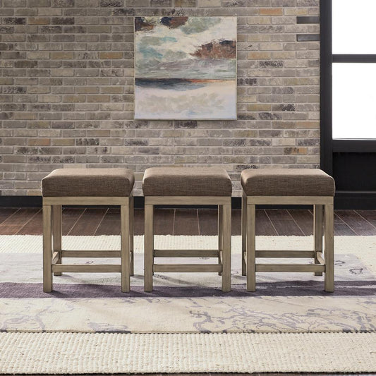 Sun Valley Upholstered Console Stools (3 Piece Set)