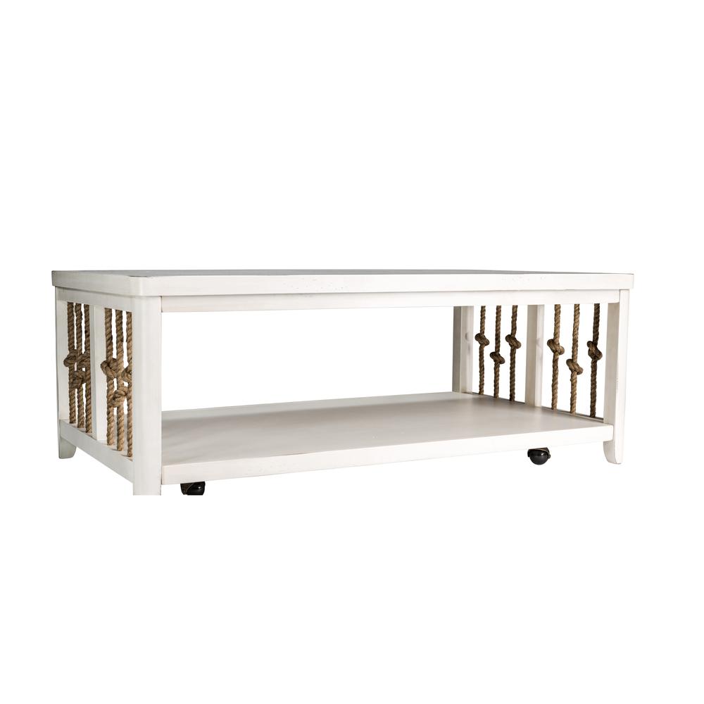 Dockside II Cocktail Table, W48 x D28 x H19, White